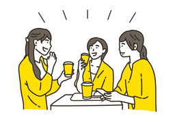 over coffeeのイラスト